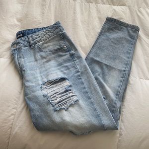 Ripped mom jeans